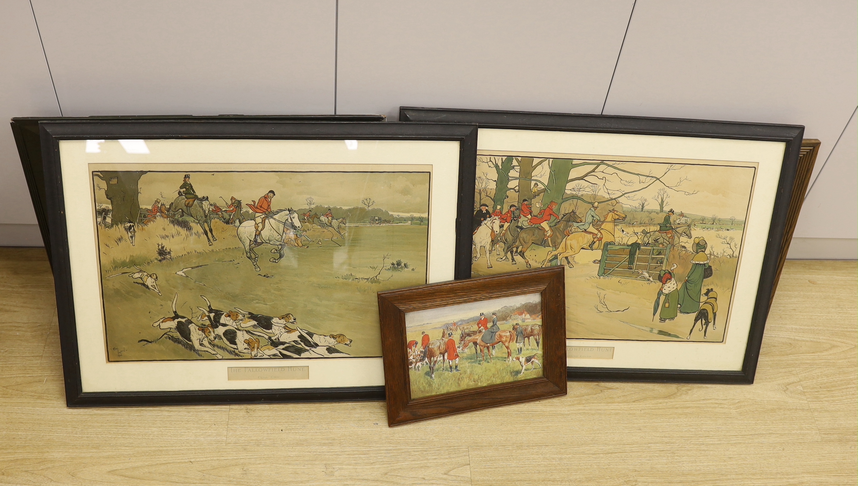 After Cecil Aldin (1870-1935) and Victor Venner (1869-1913), group of seven various colour prints including hunting scenes, largest 62cm x 39cm